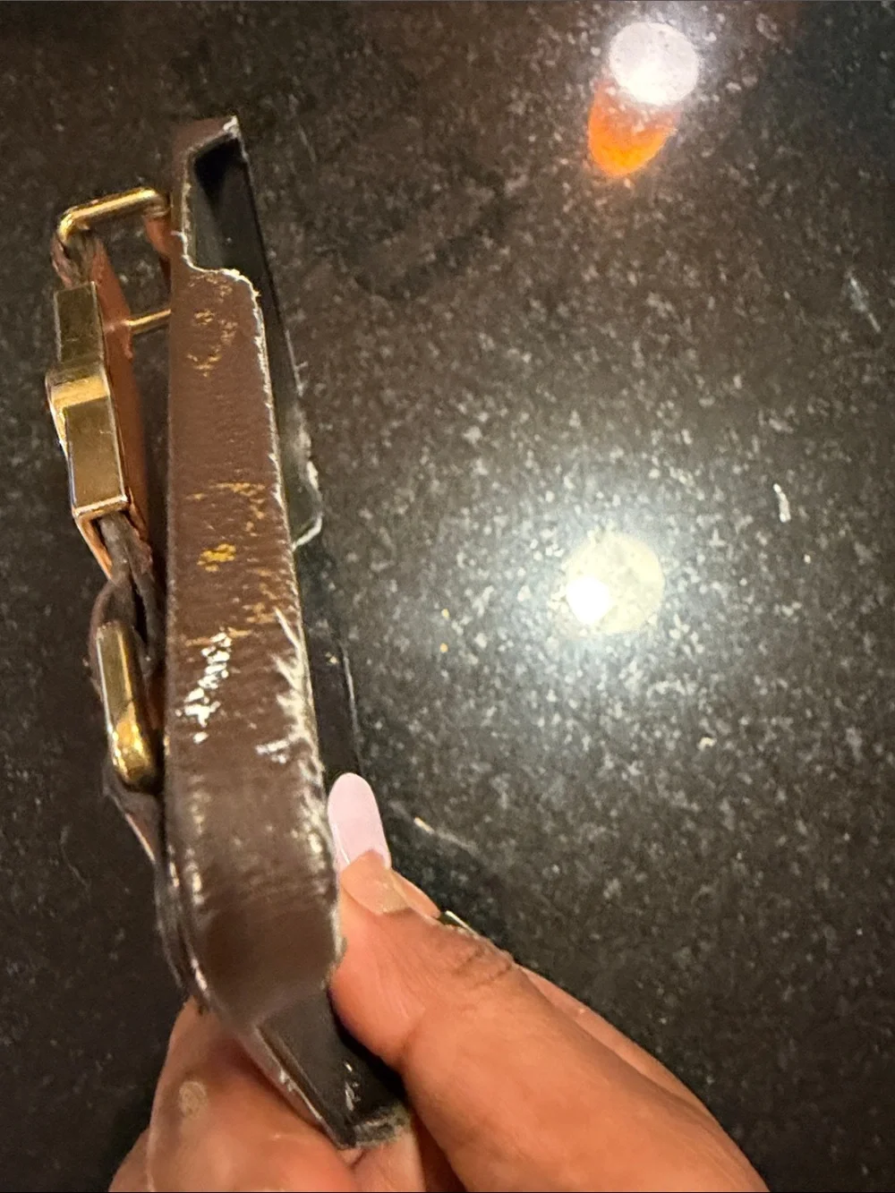 Louis Vuitton Brown Monogram Phone Case with Tan Leather Strap and Gold Hardware